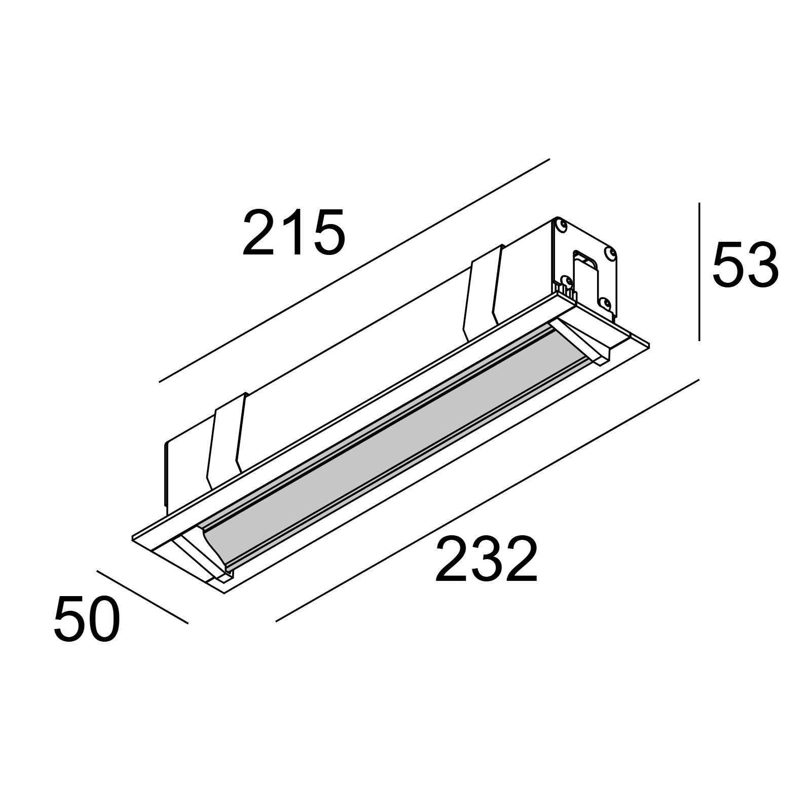 DOT.COM L WALLWASH 02 ST 927 HO W-B белый Delta Light Встраиваемый потолочный светильник 2