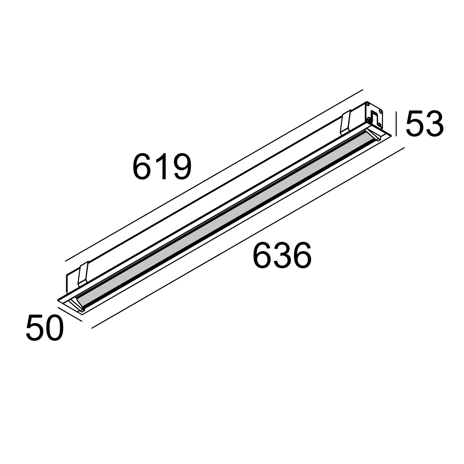 DOT.COM L WALLWASH 06 ST 927 HO W-B белый Delta Light Встраиваемый потолочный светильник 2