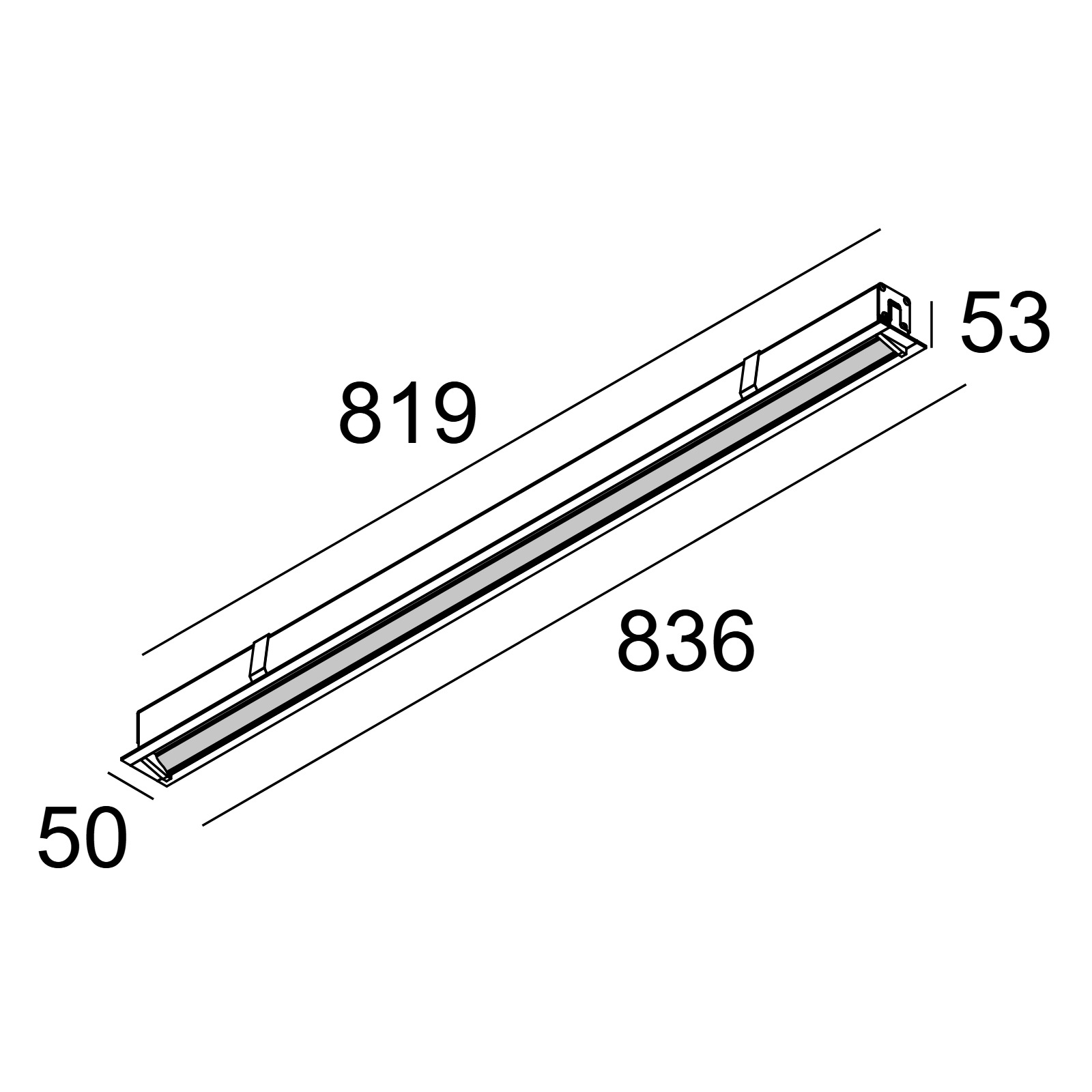 DOT.COM L WALLWASH 08 ST 927 HO W-B белый Delta Light Встраиваемый потолочный светильник 2