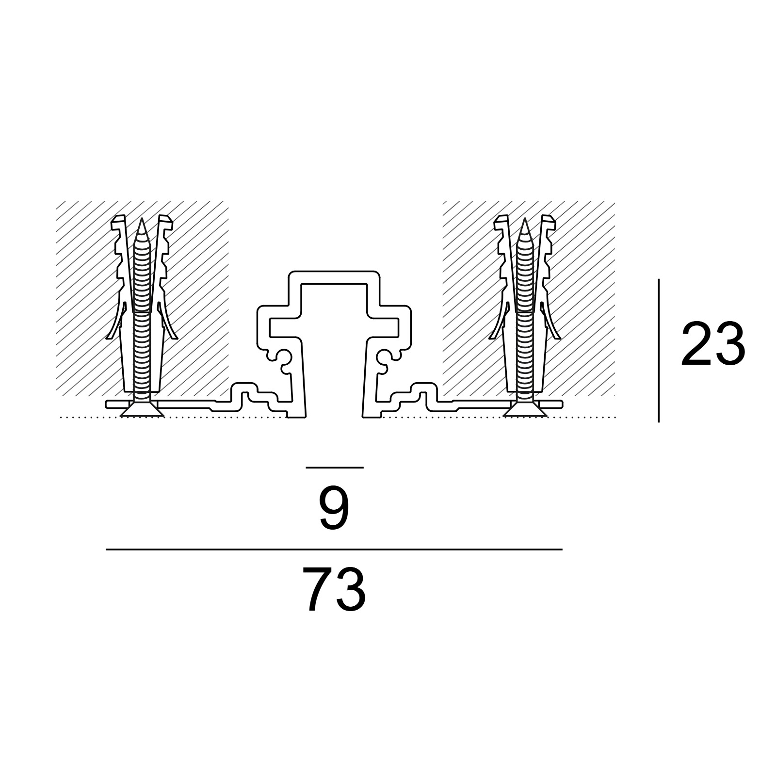 TGL-TR - PROFILE B черный Delta Light ILP 2