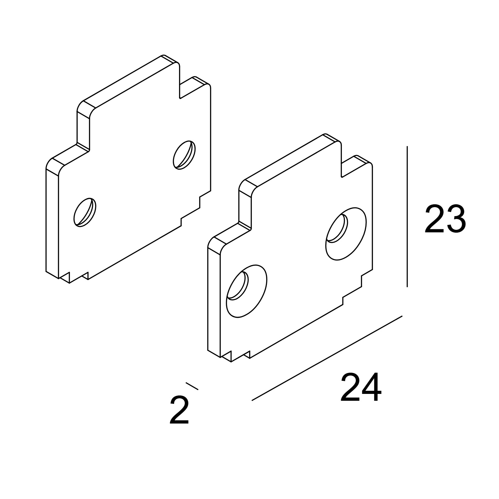 TGL-TR - END CAP SET B черный Delta Light ILP 2