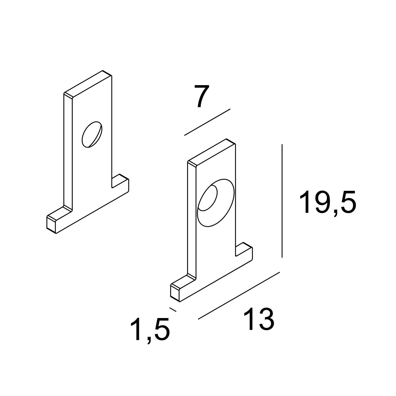 TGL-ST - END CAP SET B черный Delta Light светильник 2