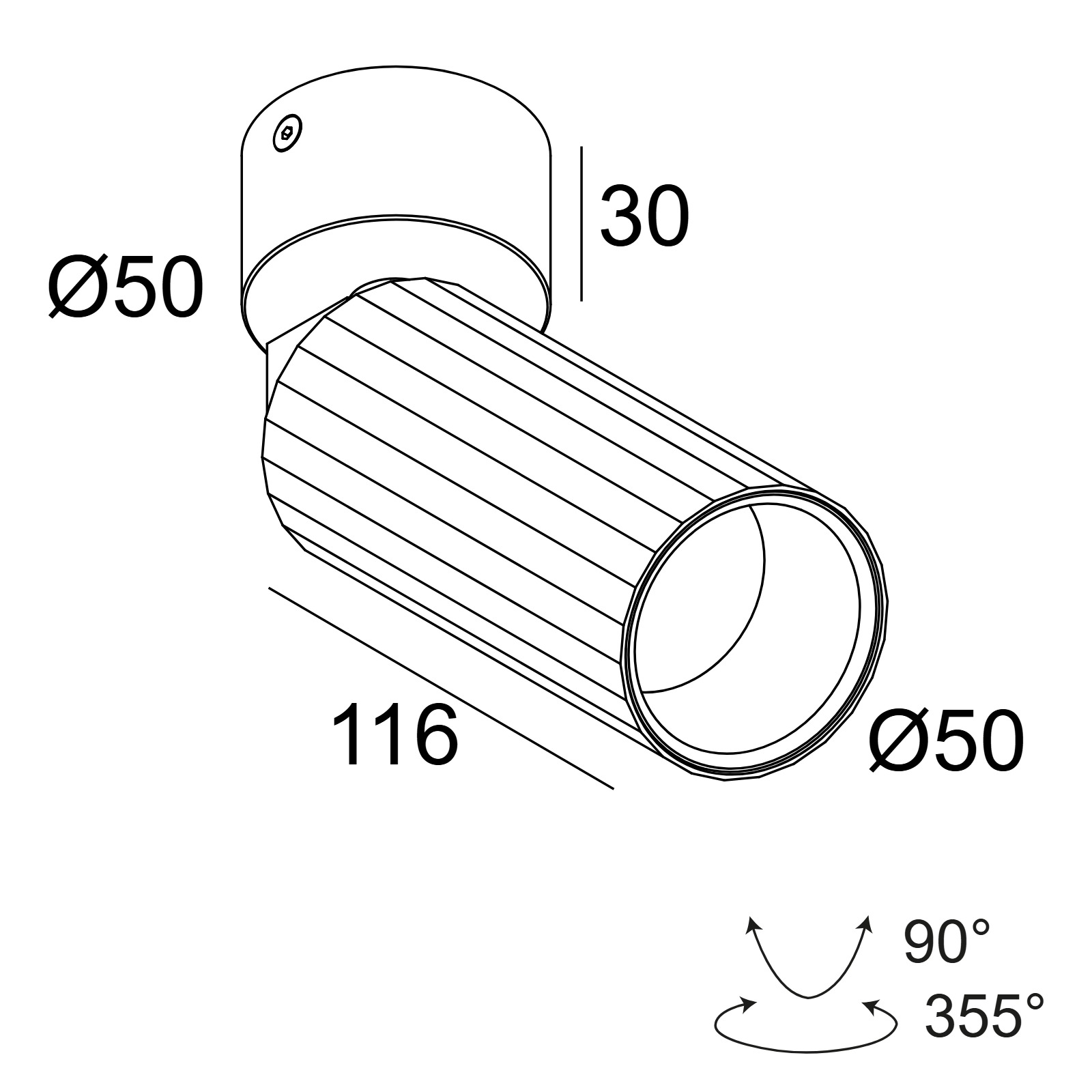 HEDRA ON 92708 B-B черный Delta Light накладной потолочный светильник 2