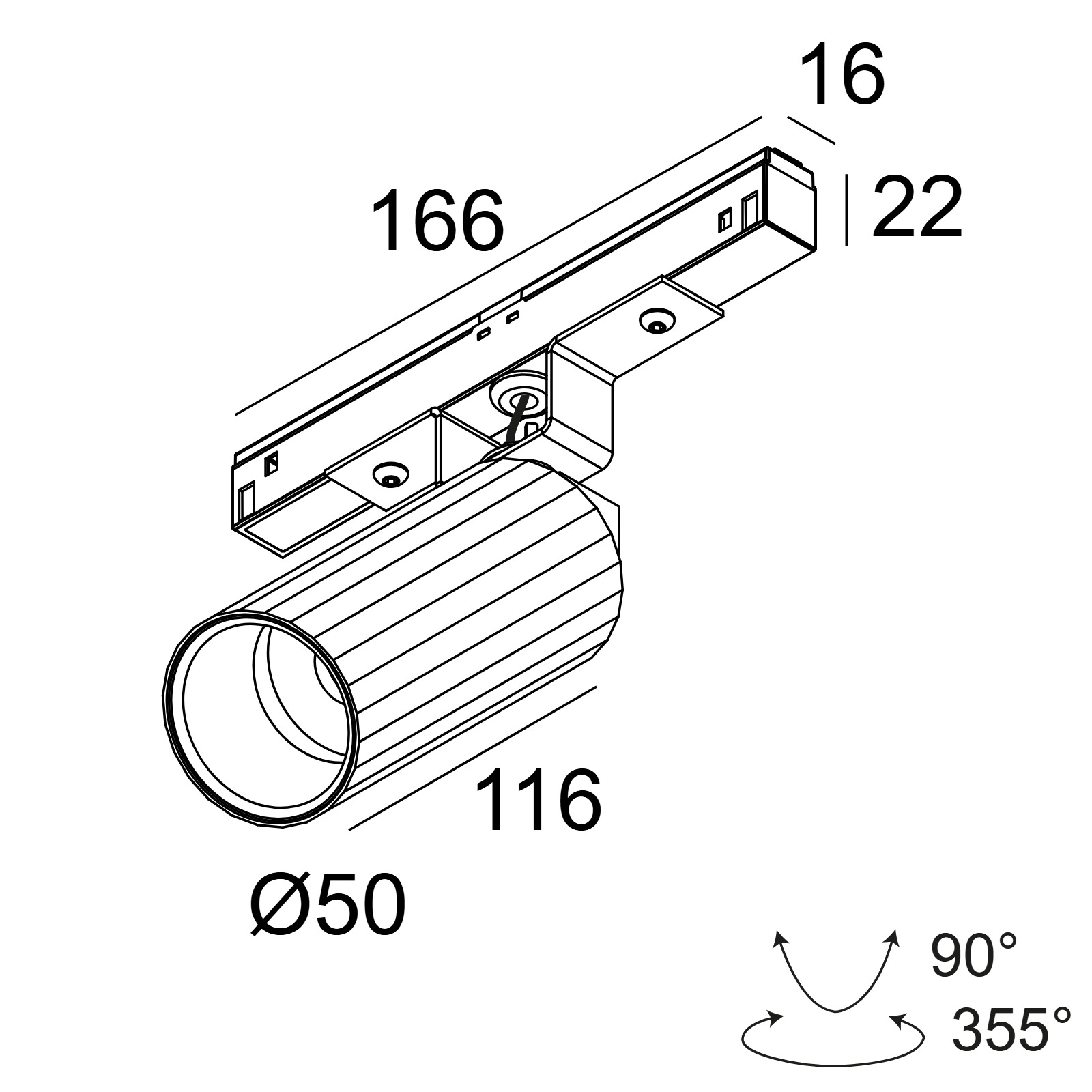 M20/M26H - HEDRA 92708 DIM5 GC золото цветное Delta Light трековый светильник 2
